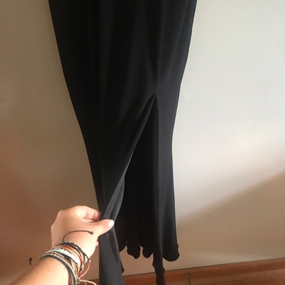 Prom Dress Black Sequin Low Slit - Picture 5 of 10